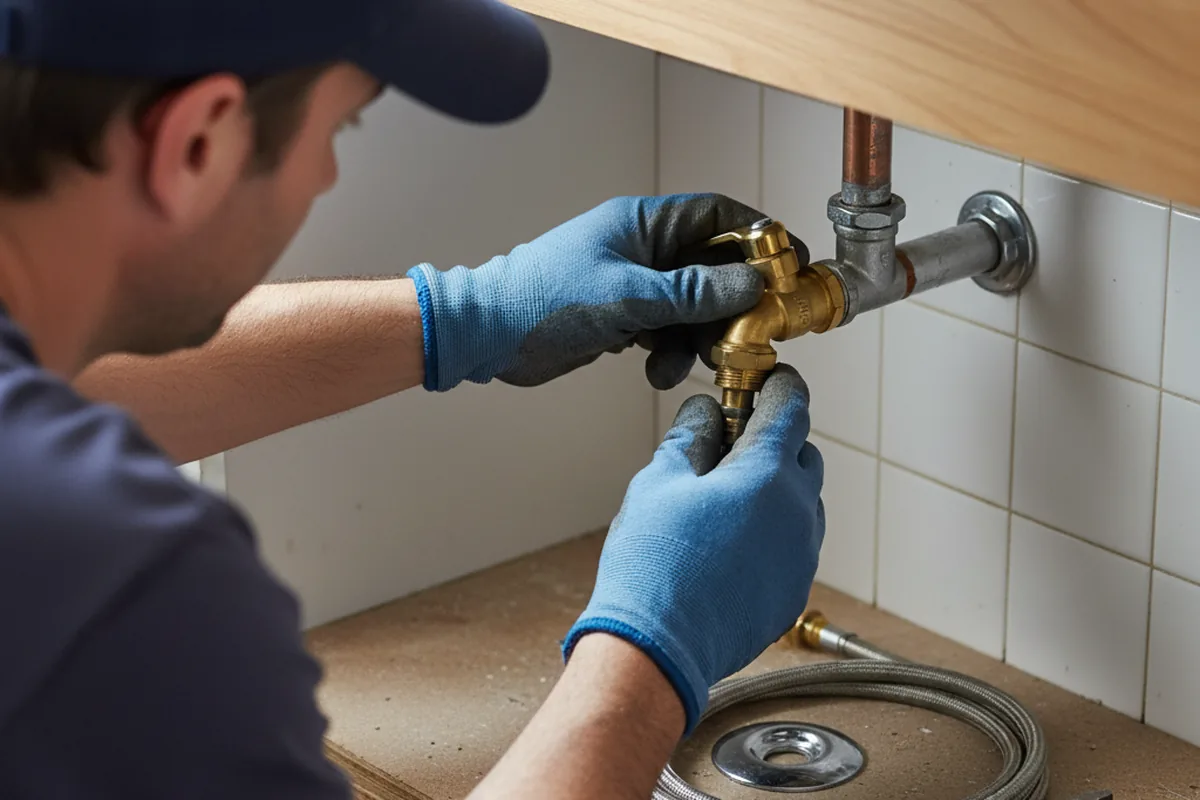 Shutoff valve and fitting work during Repiping in Calvin